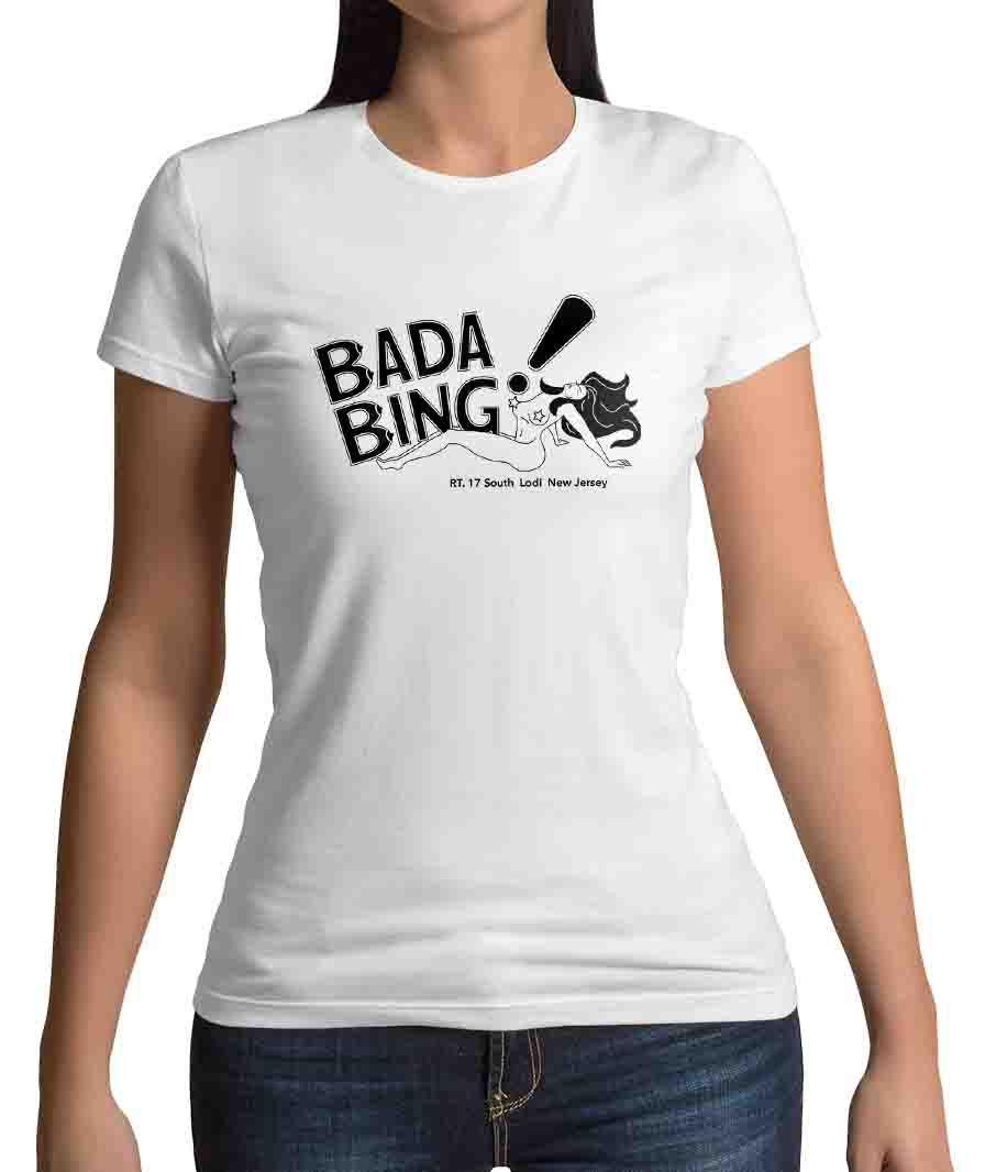 Thumbnail: The Sopranos Bada Bing Women's White t-shirt