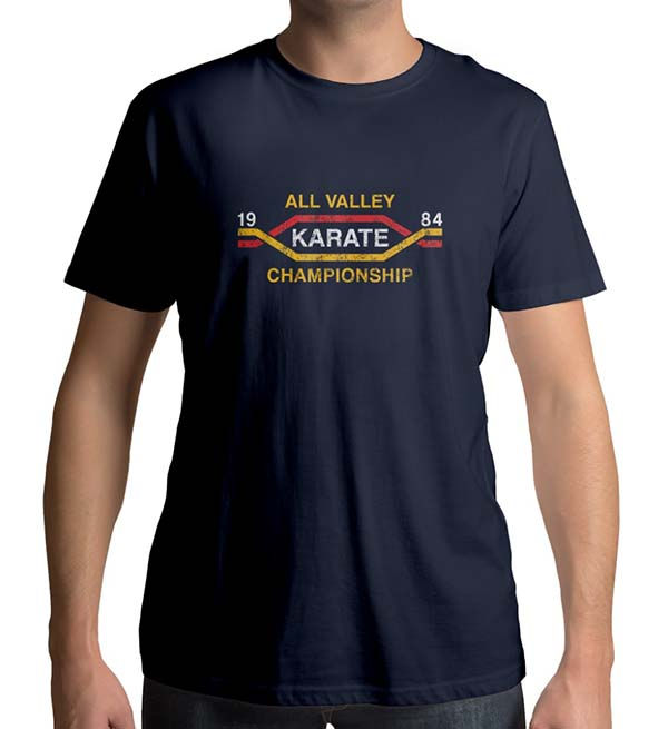 Thumbnail: The Karate Kid All Valley Karate Championships 1984 Men's blue t-shirt