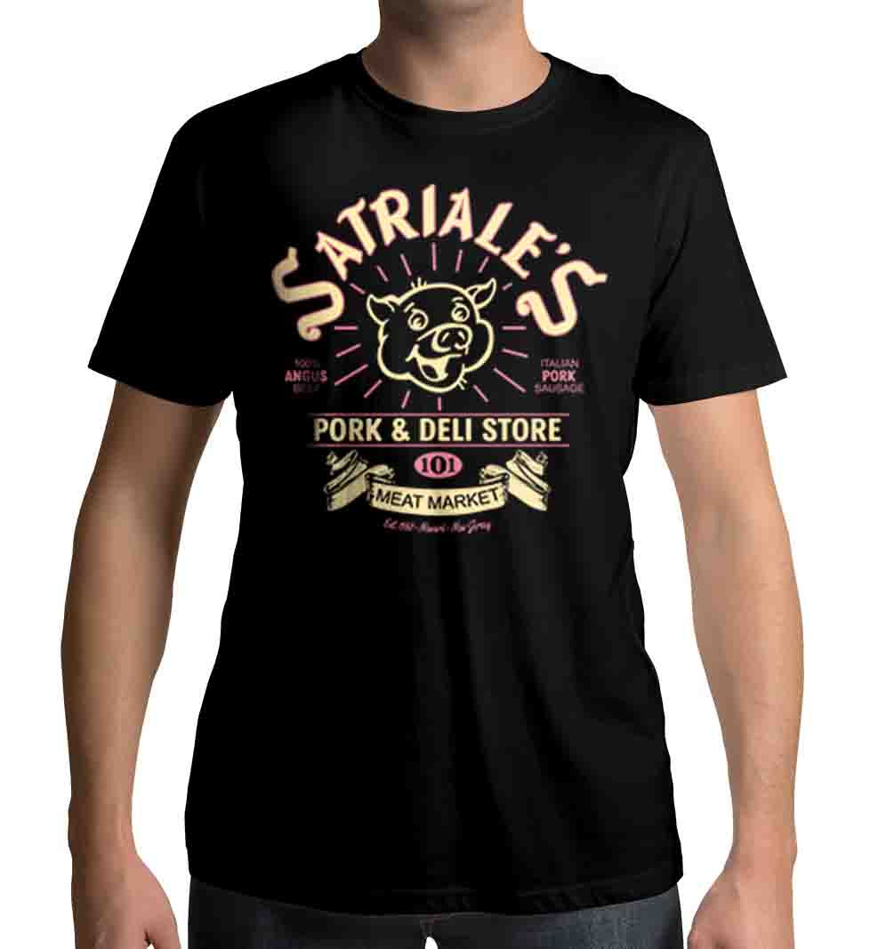 Thumbnail: Satriales pork store meat market Men's Black t-shirt
