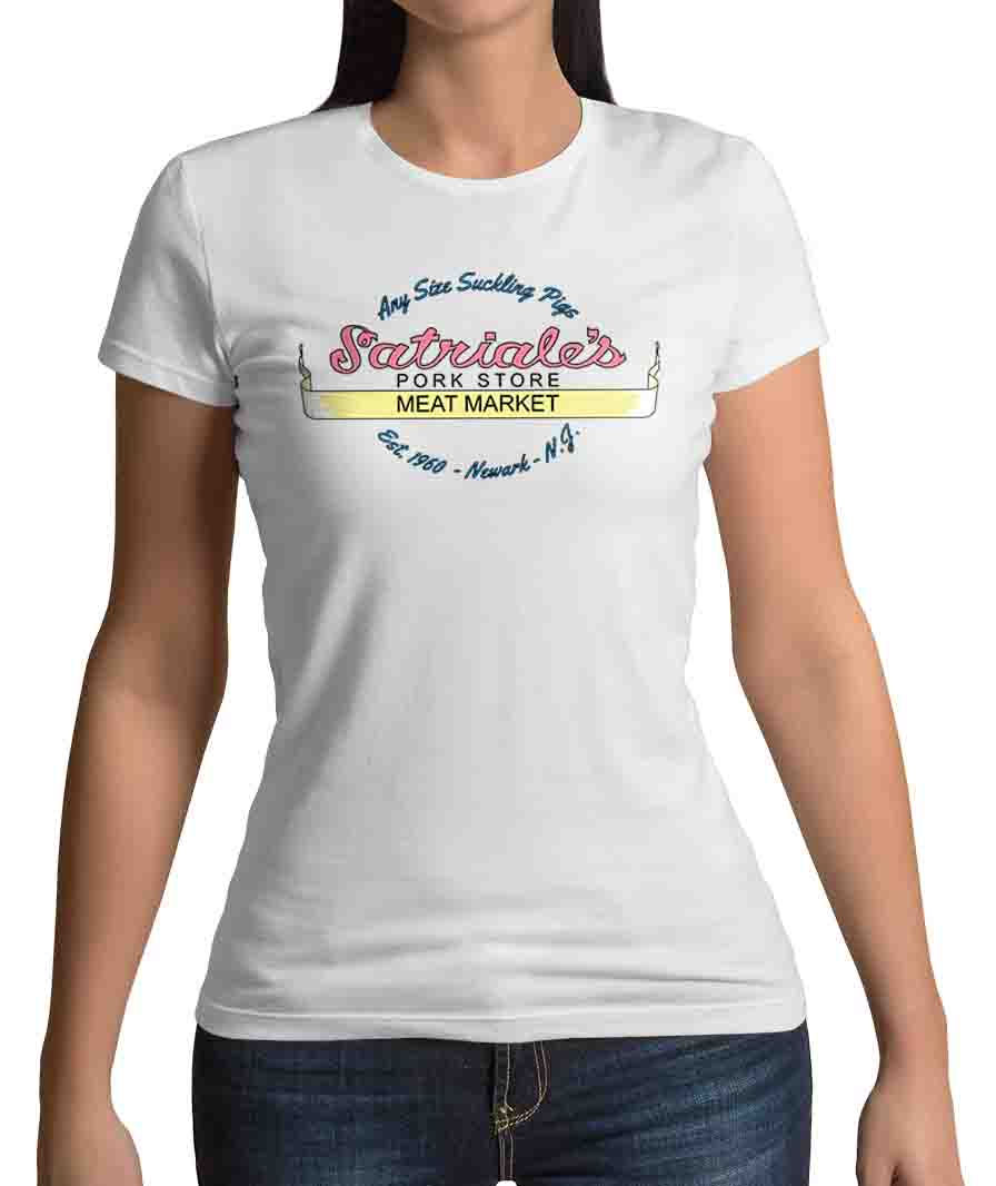 Satriale's Pork Store Meat market Women's White t-shirt