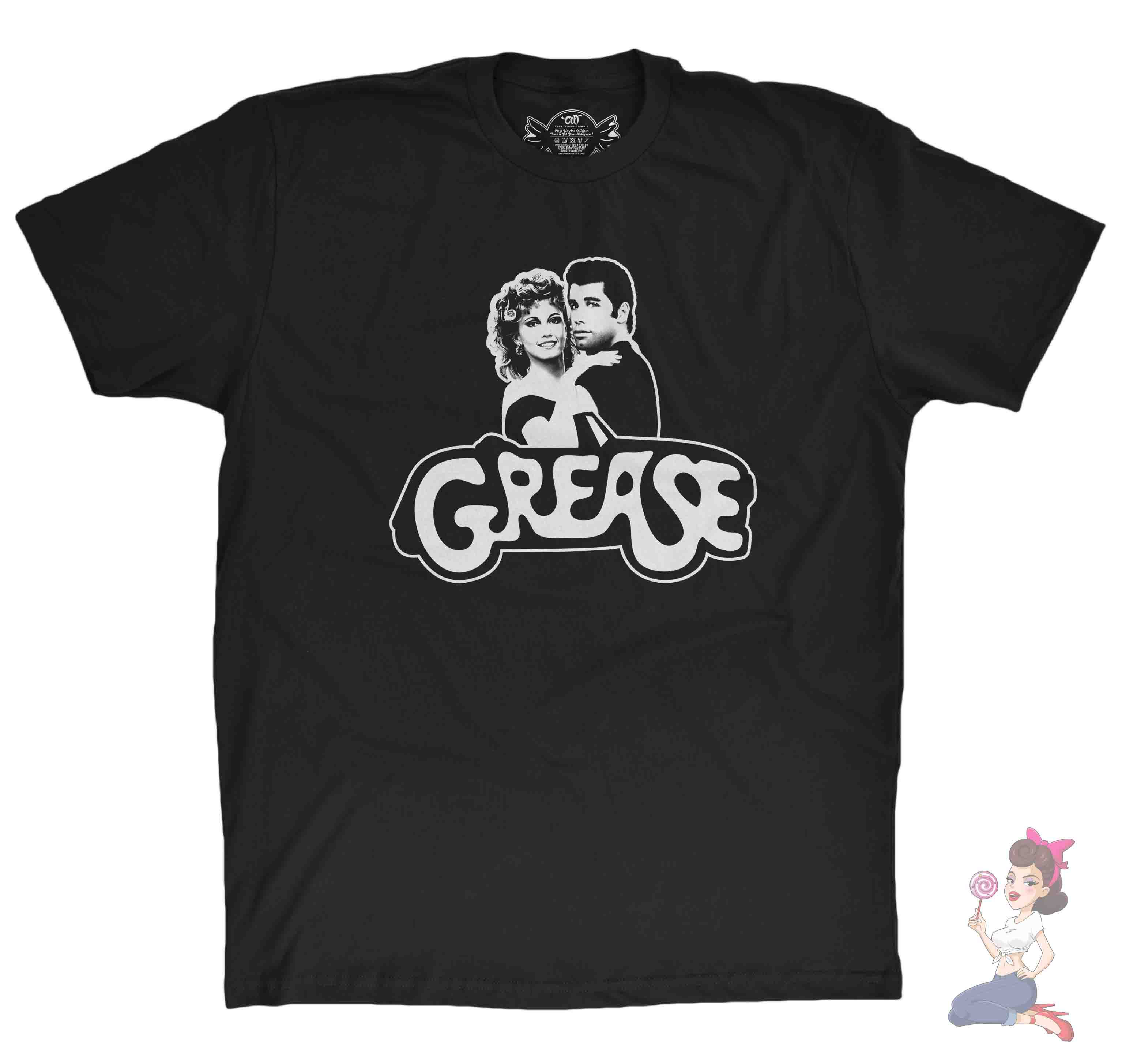 Grease Danny And Sandy Noir t-shirt