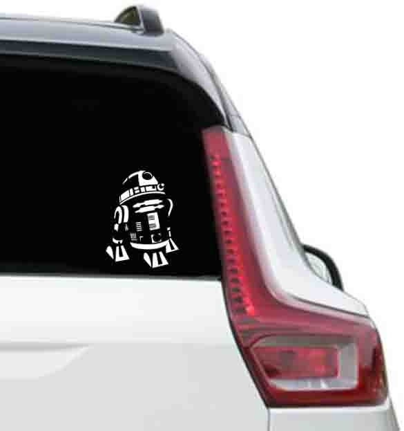 Star Wars R2-D2 Vinyl Decal Sticker on a rear car window