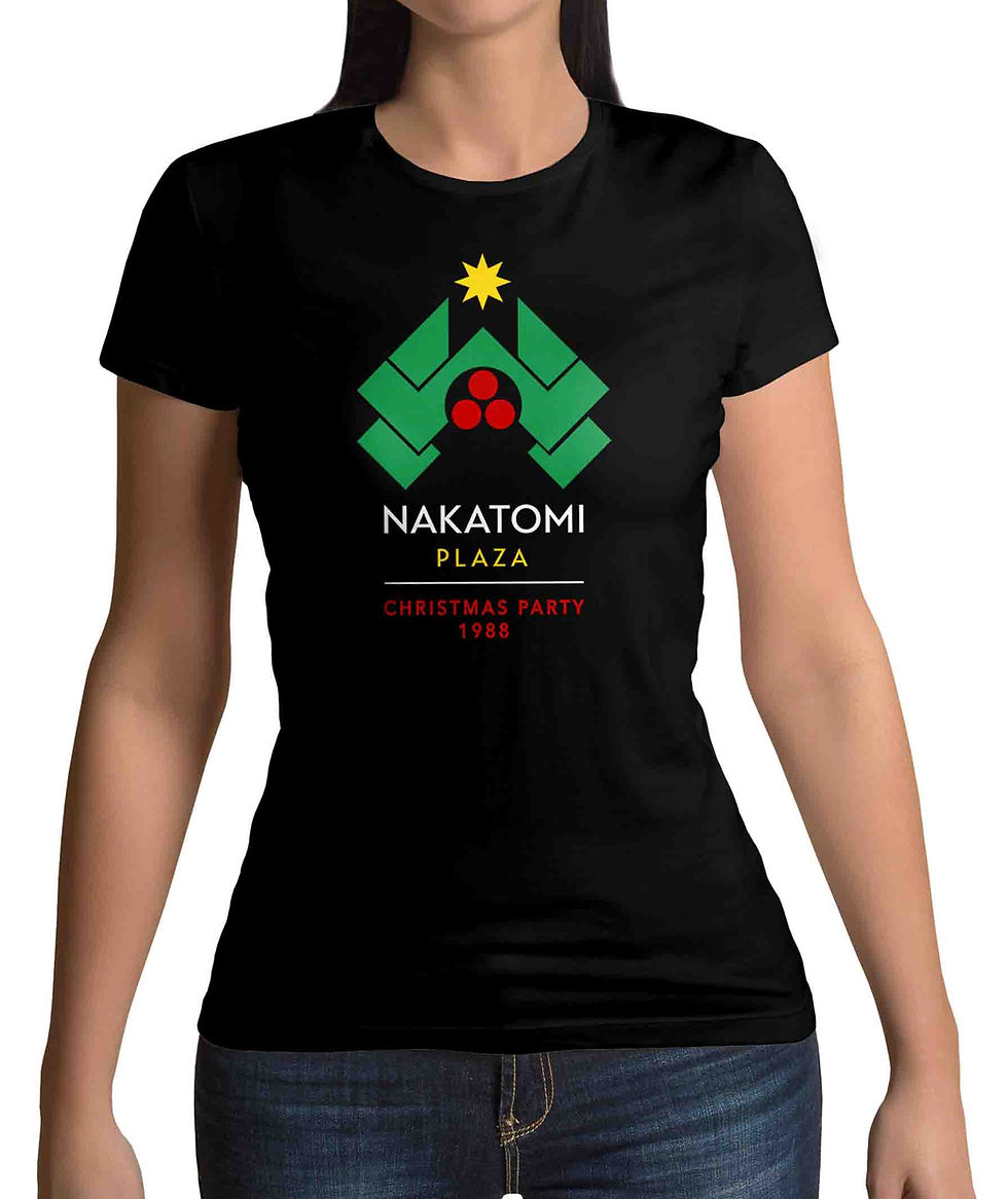 Thumbnail: Die Hard Nakatomi Plaza Christmas Women's black t-shirt