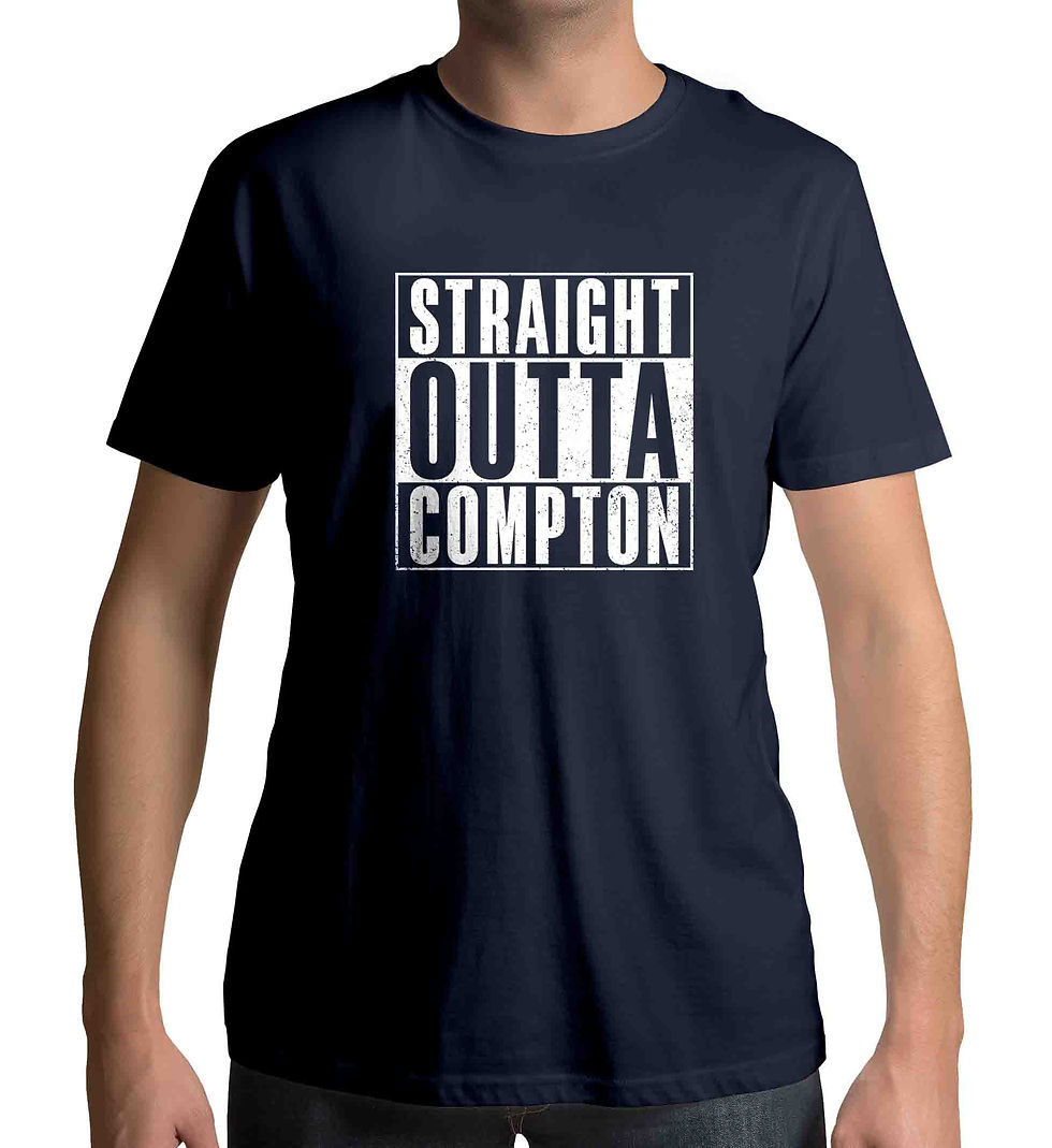 Thumbnail: Straight Outta Compton Men's Navy T-shirt