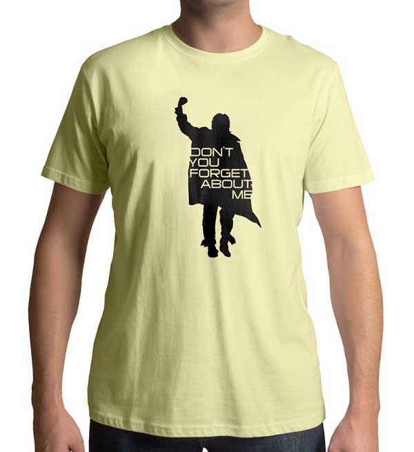 Thumbnail: The Breakfast Club Don't You Forget About Me Men's yellow t-shirt