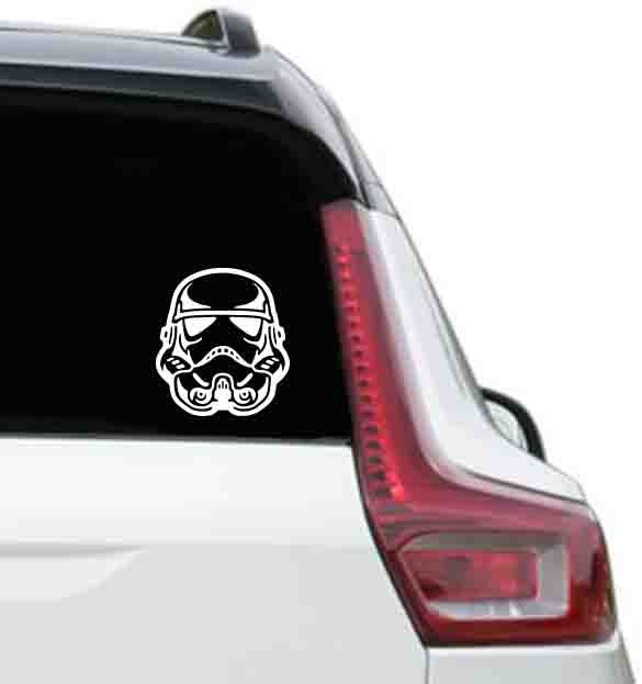 Star Wars Stormtrooper Vinyl Decal Sticker on a rear car window