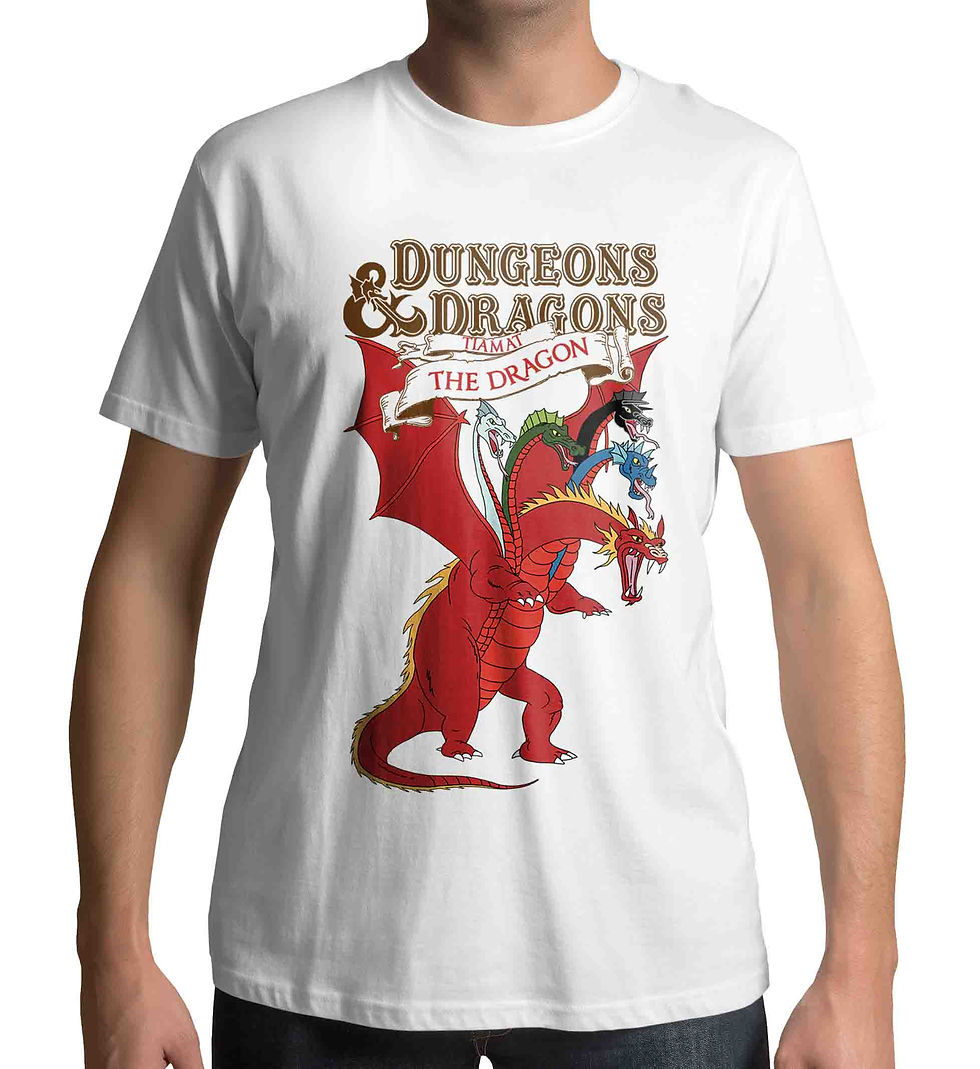 Thumbnail: Dungeons And Dragons Tiamat Men's white t-shirt