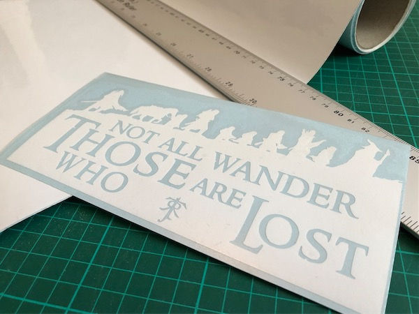 Thumbnail: Lord of the rings All Those Who Wonder Are Not Lost Vinyl Decal Sticker