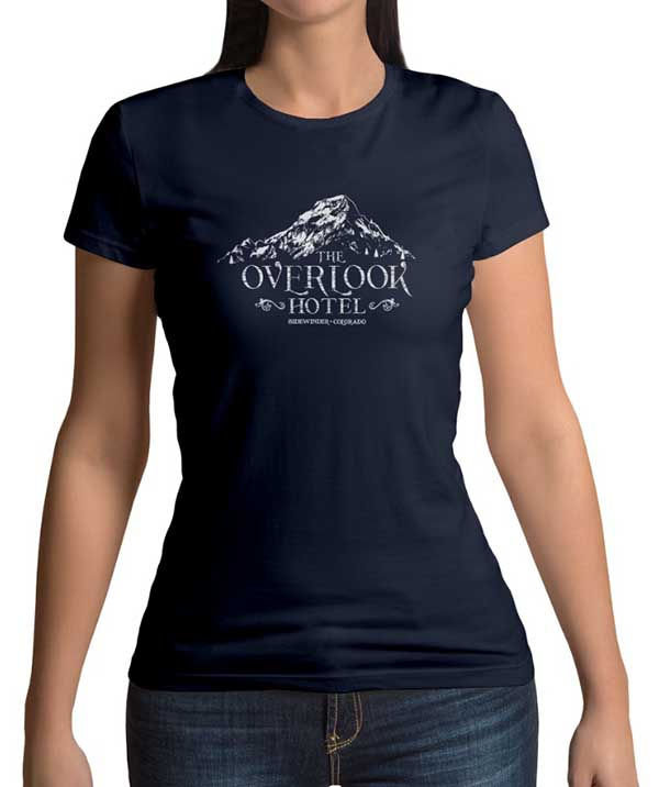 Thumbnail: The Shining The Overlook Hotel womens black t-shirt
