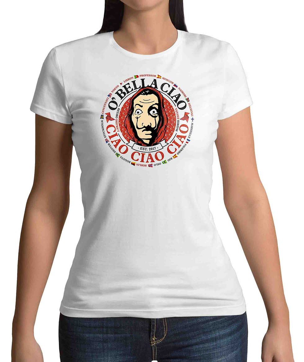 Thumbnail: Money Heist Bella Ciao Women's White t-shirt
