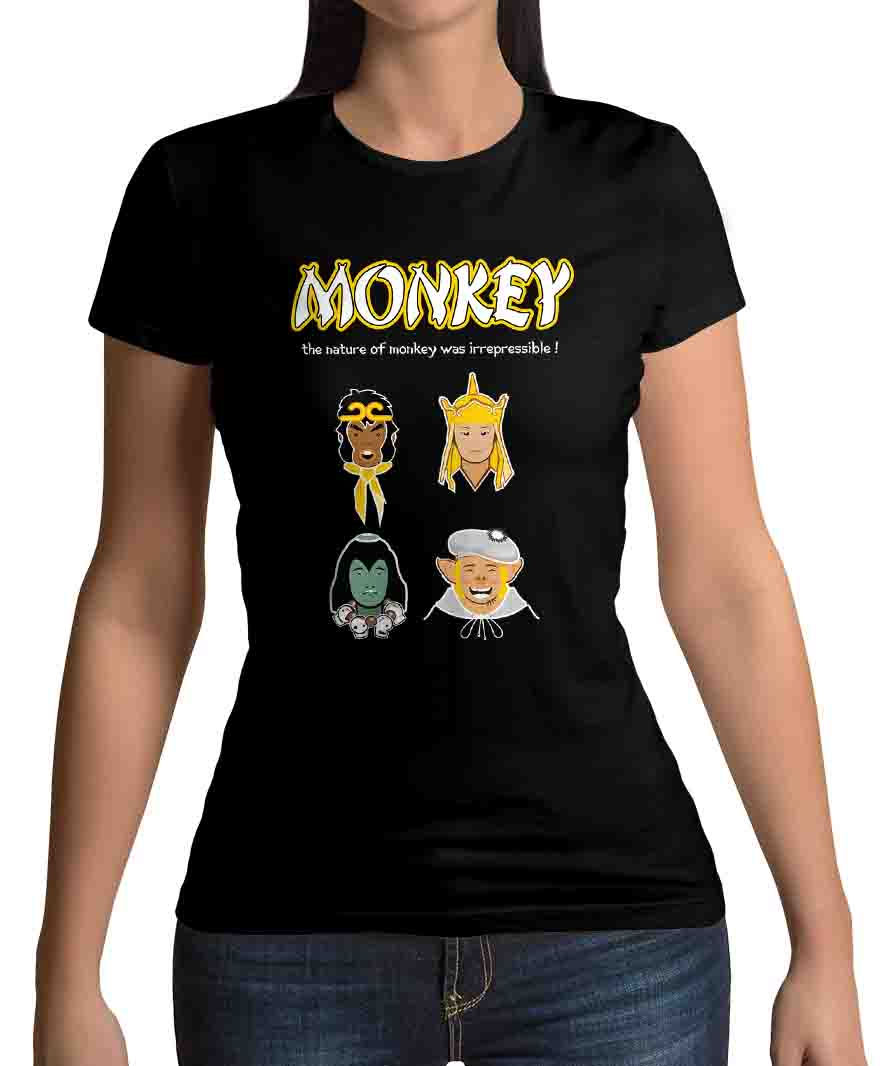 Monkey Magic Wushu Martial Arts Women's Black t-shirt