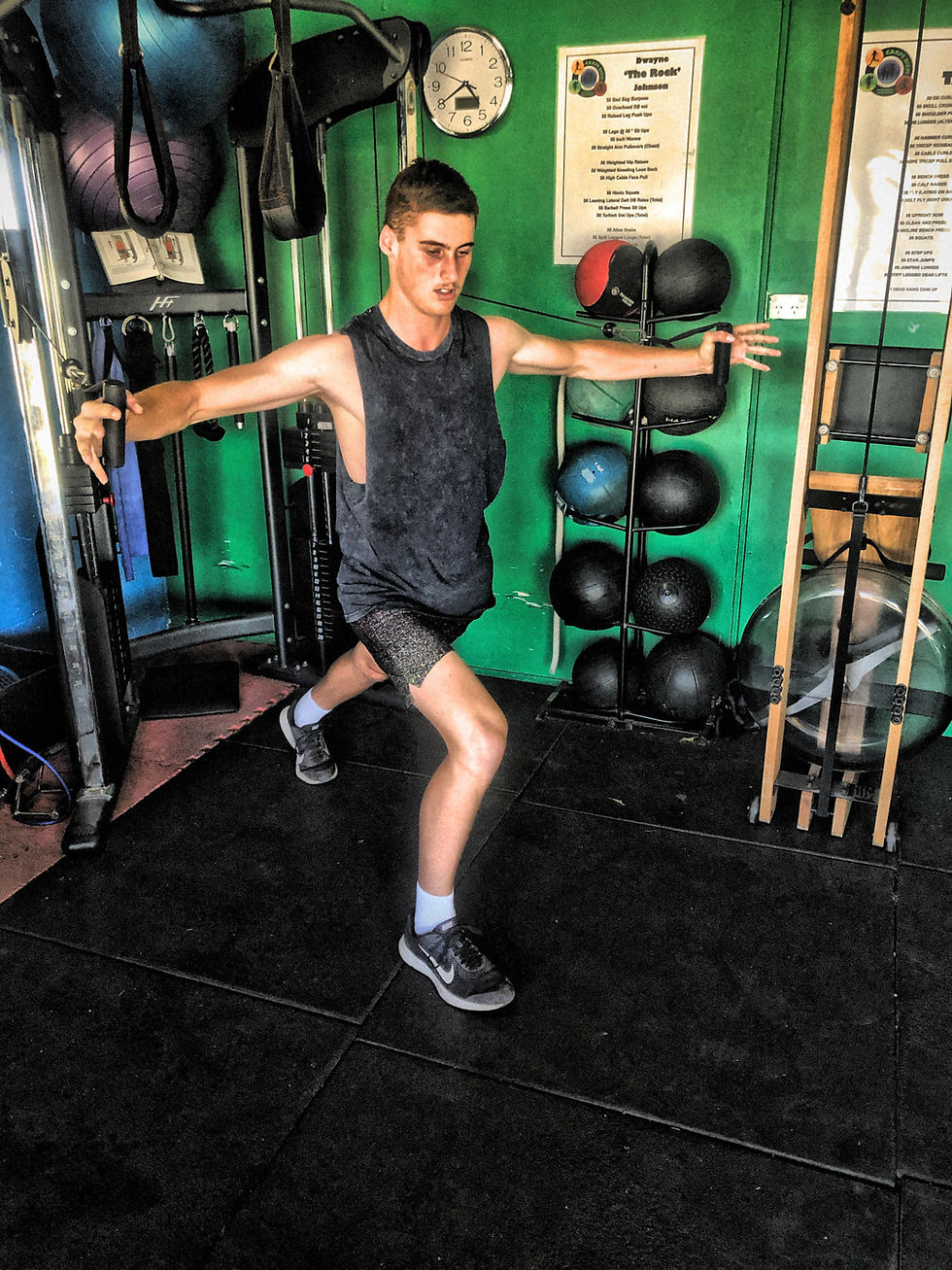 Oskar working out