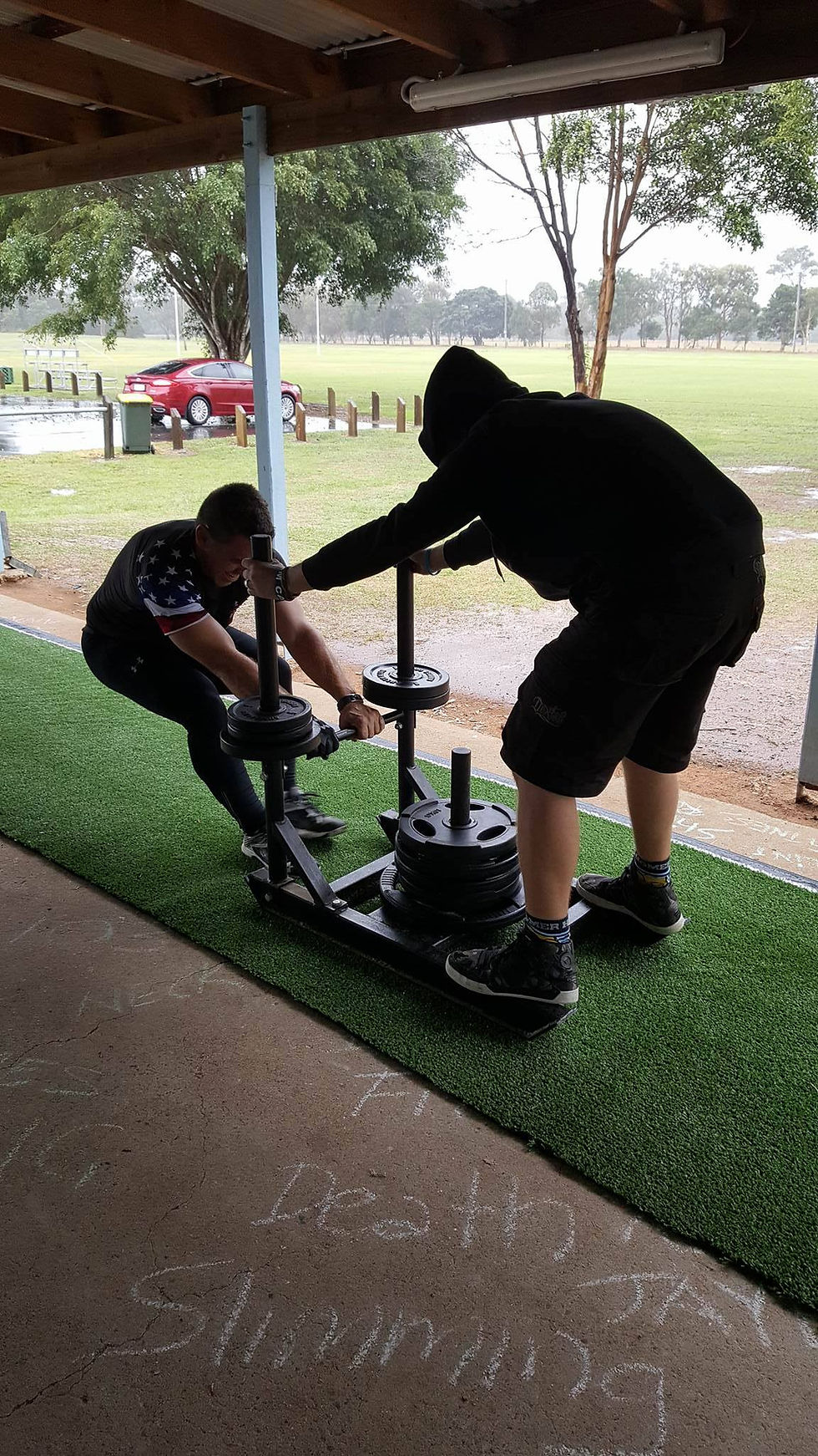 Pulling the sled