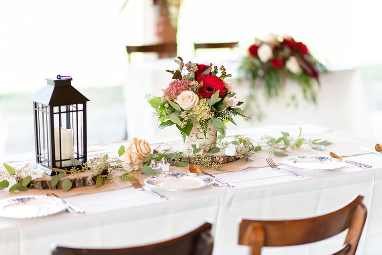 Rustic boho fall wedding table setting