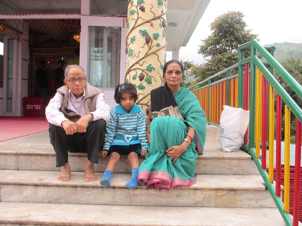 With my grandparents in Gangtok, 2012