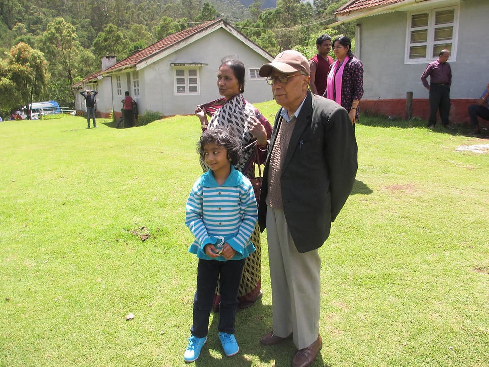 With my grandparents in Ooty, 2013