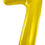 Thumbnail: GOLD "0-9" NUMERAL FOIL BALLOON 86CM (34")