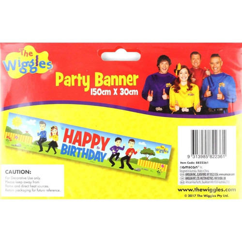 The Wiggles Party Banner 150cm X 30cm Jt Party