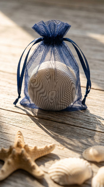 Organza Gift Bag -  Navy - Pack of 50