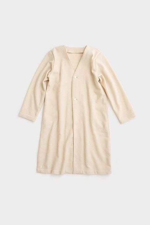 Felted Wool No Collar Coat