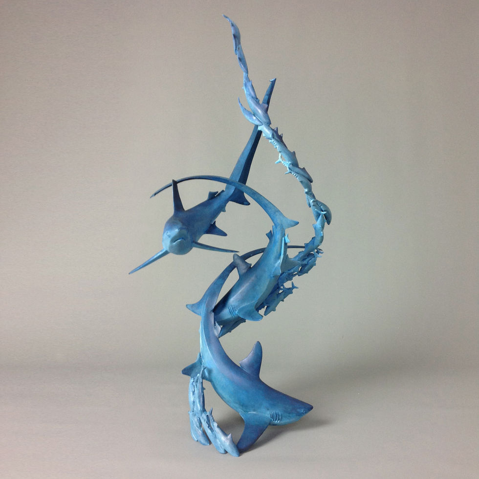 Thresher Sharks Hunting Mackerel