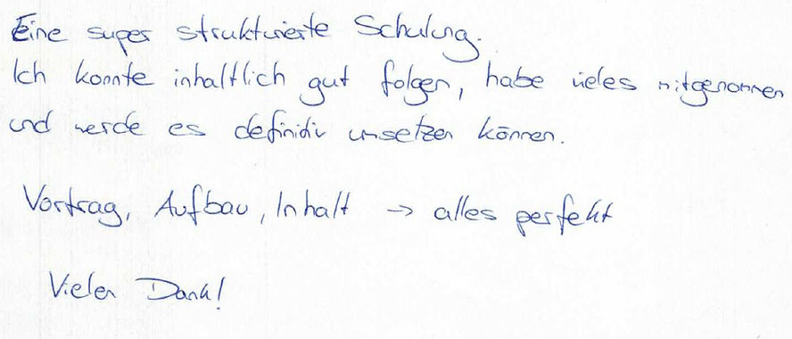 Feedback Trainerausbildung 7