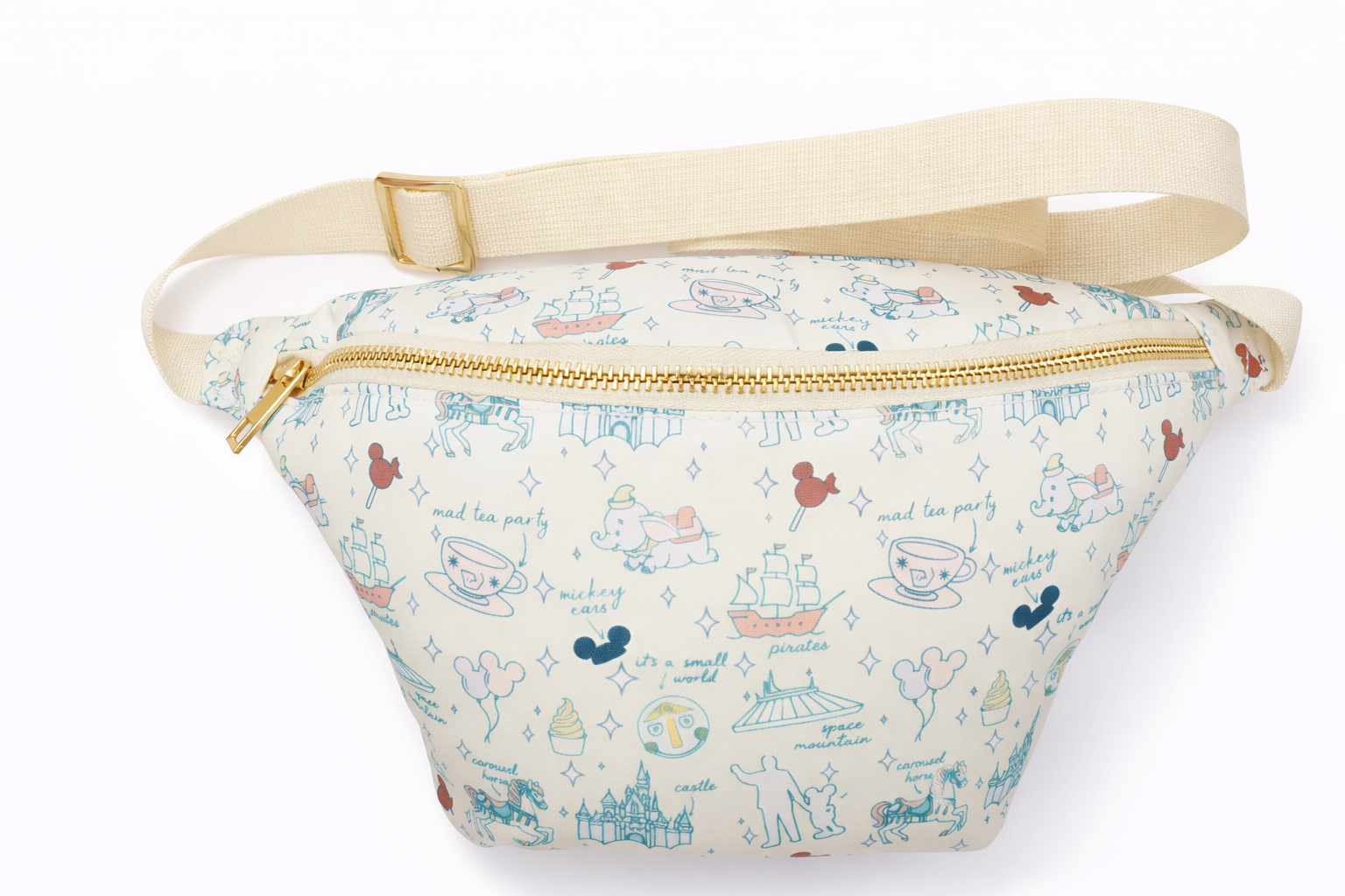 Icons Shoulder Bag - Cream Disney Park Crossbody Bag Disneybound Belt Fanny Pack