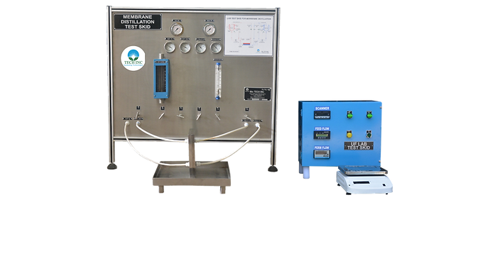Lab scale membrane distillation test skid with DAQ | Tech Inc Research
