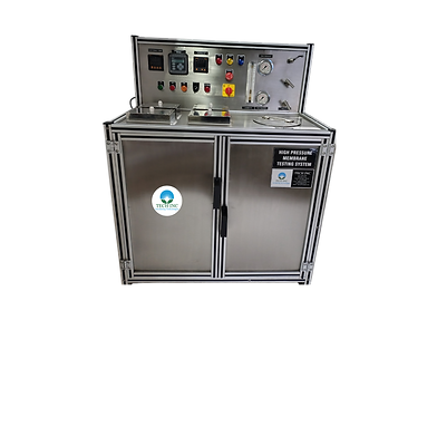 High pressure membrane testing system with multicell series