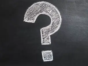 Question mark drawn in chalk