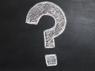 Question mark drawn with chalk