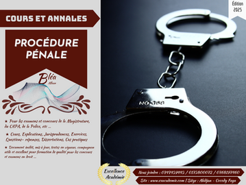 E-BOUTIQUE / COURS ET ANNALES DE PROCEDURE PENALE