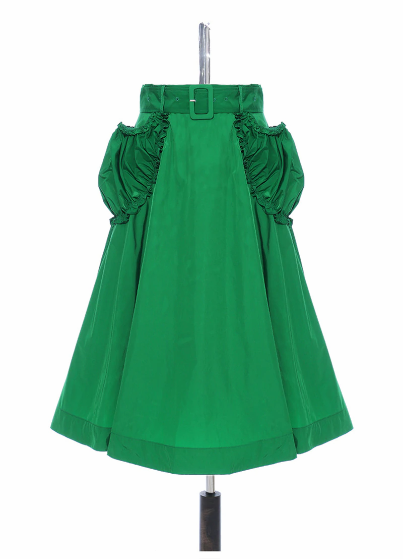 Thumbnail: Satin Winter Green Skirt