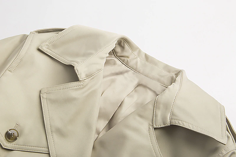 Thumbnail: Cap Sleeve Khaki Safari Style Jacket