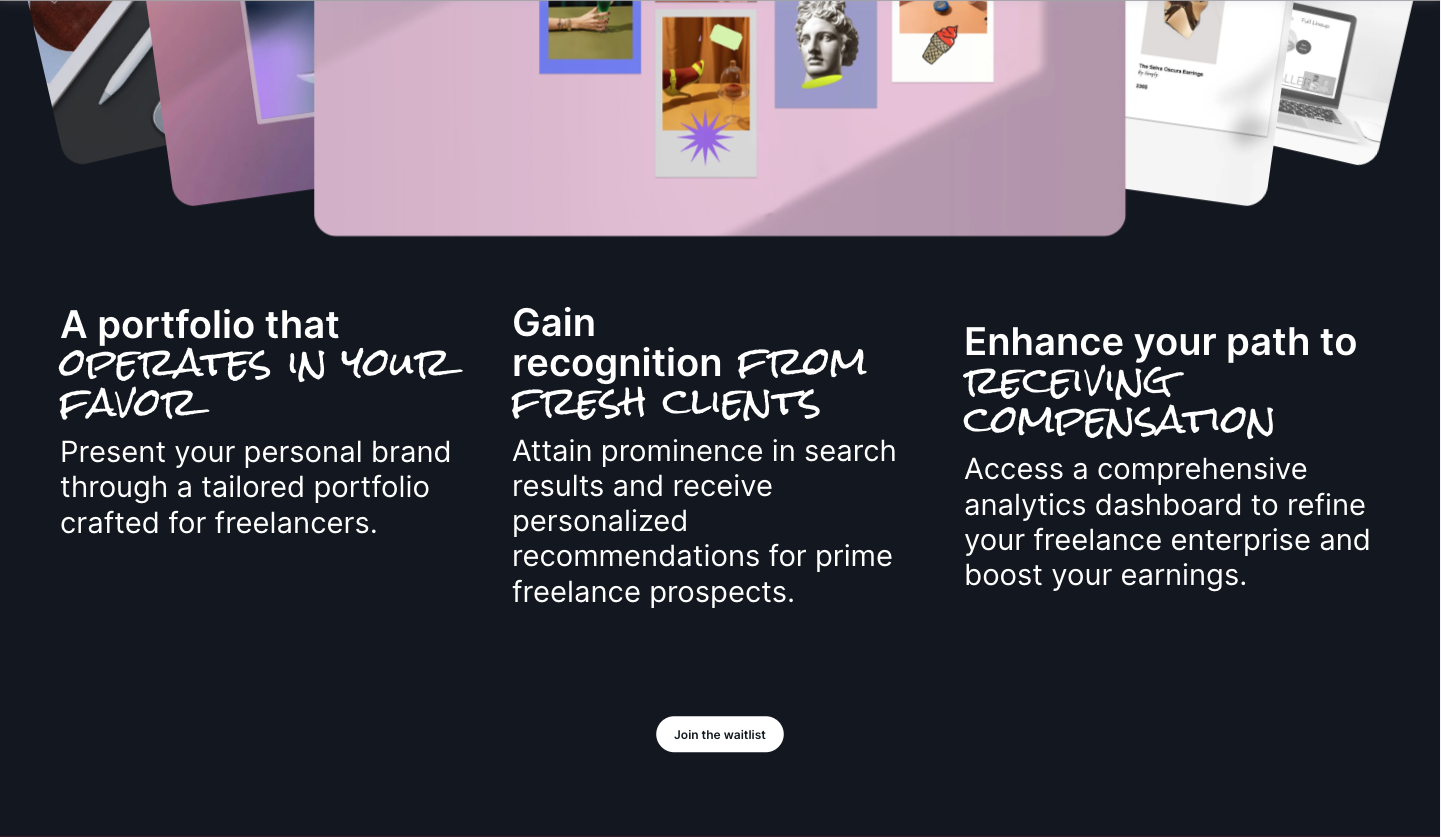 Gallery with text