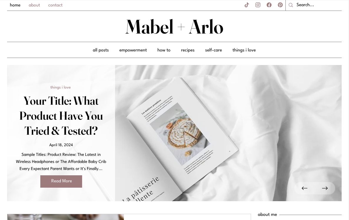 Home page hero