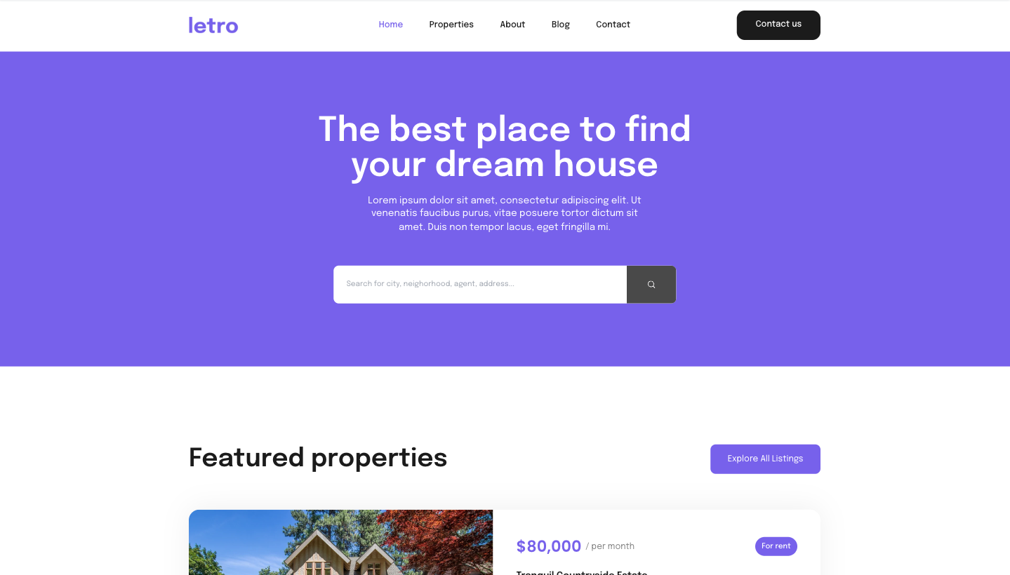 Home page