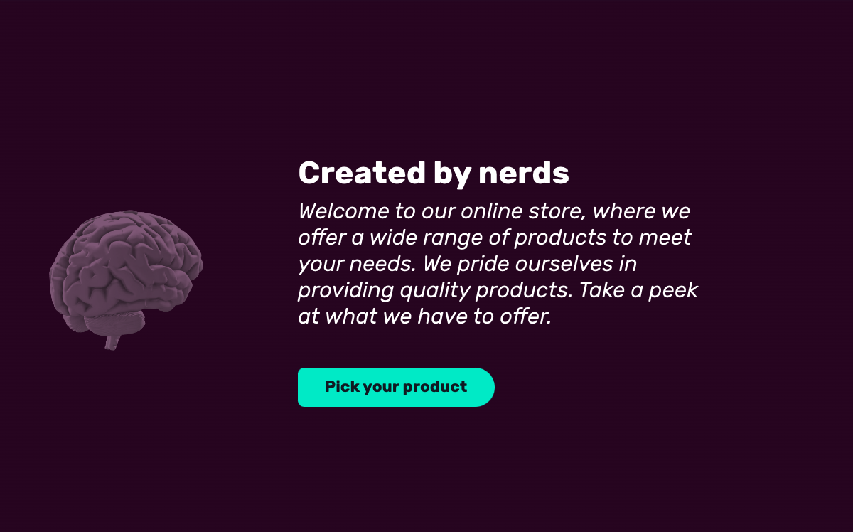 Pick your product