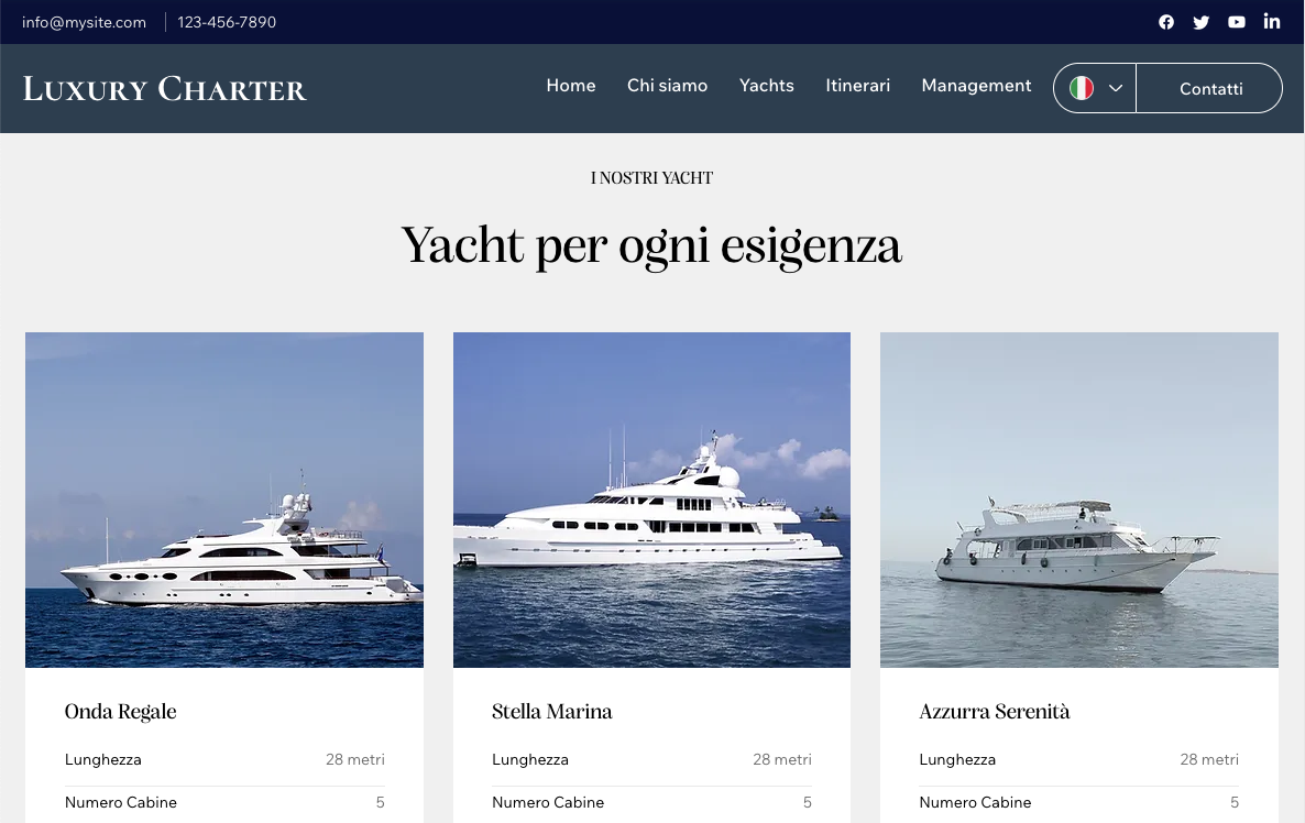 Our yachts