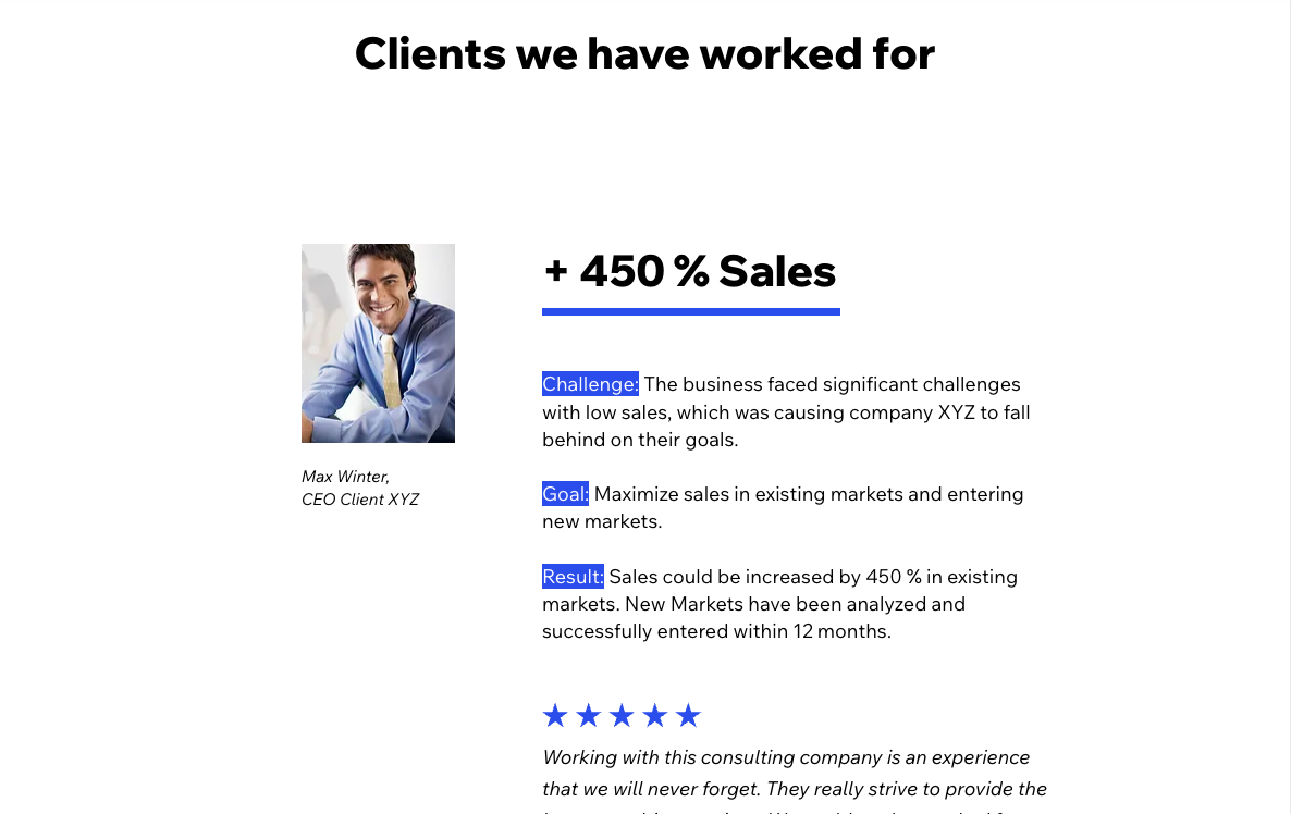 Our clients
