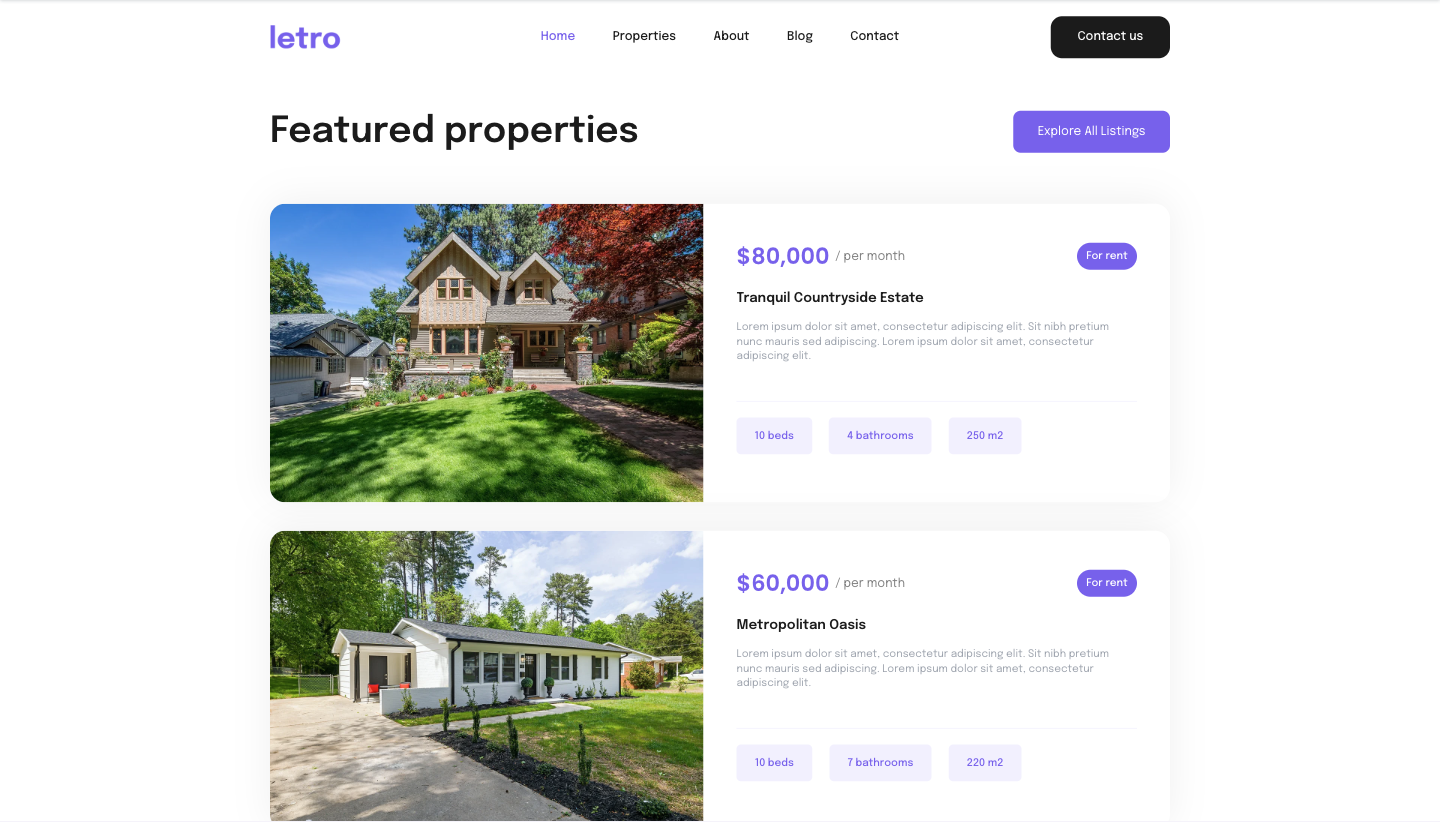 Featured properties