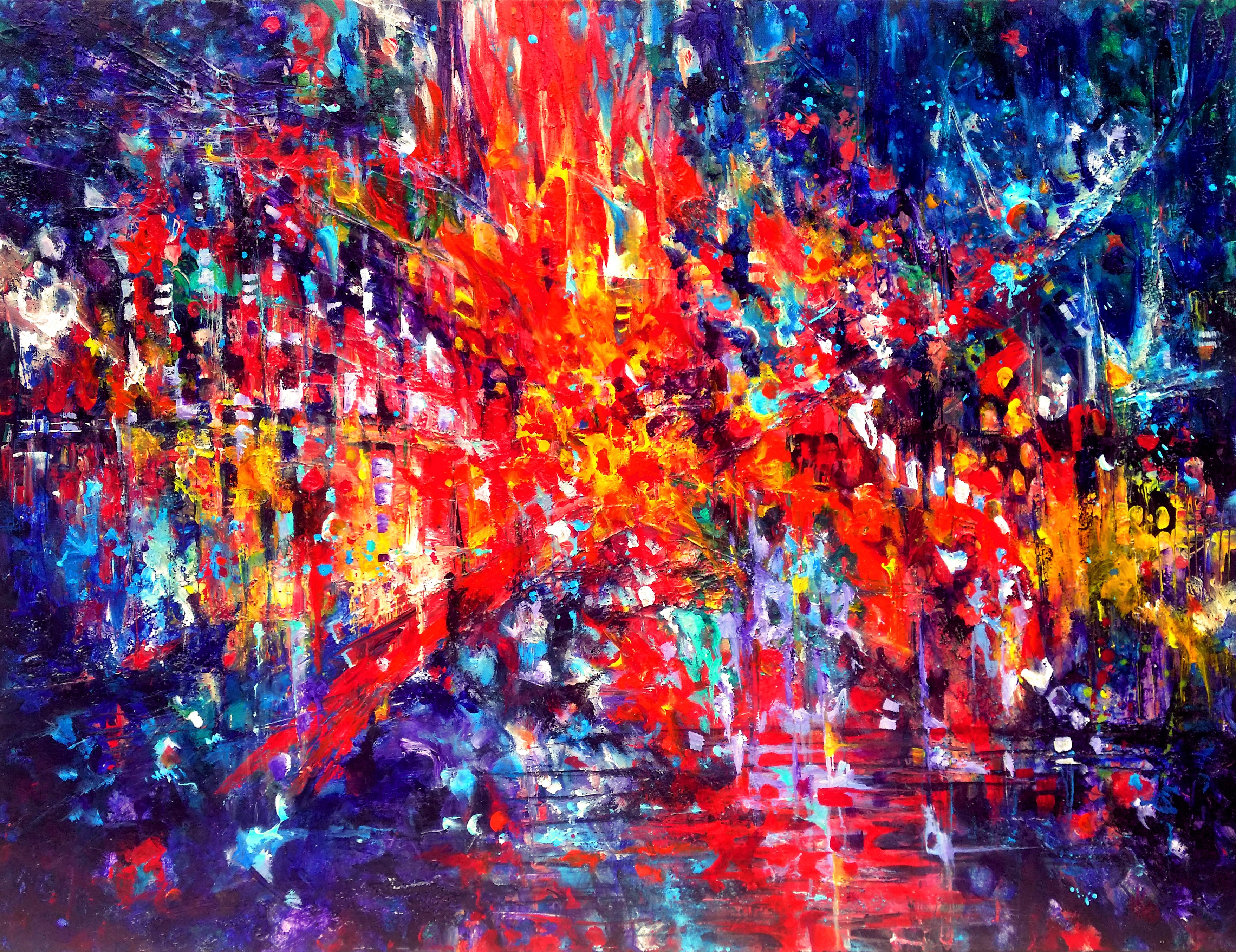 Composition #1. City Pulse. Series Abstract Sunsets