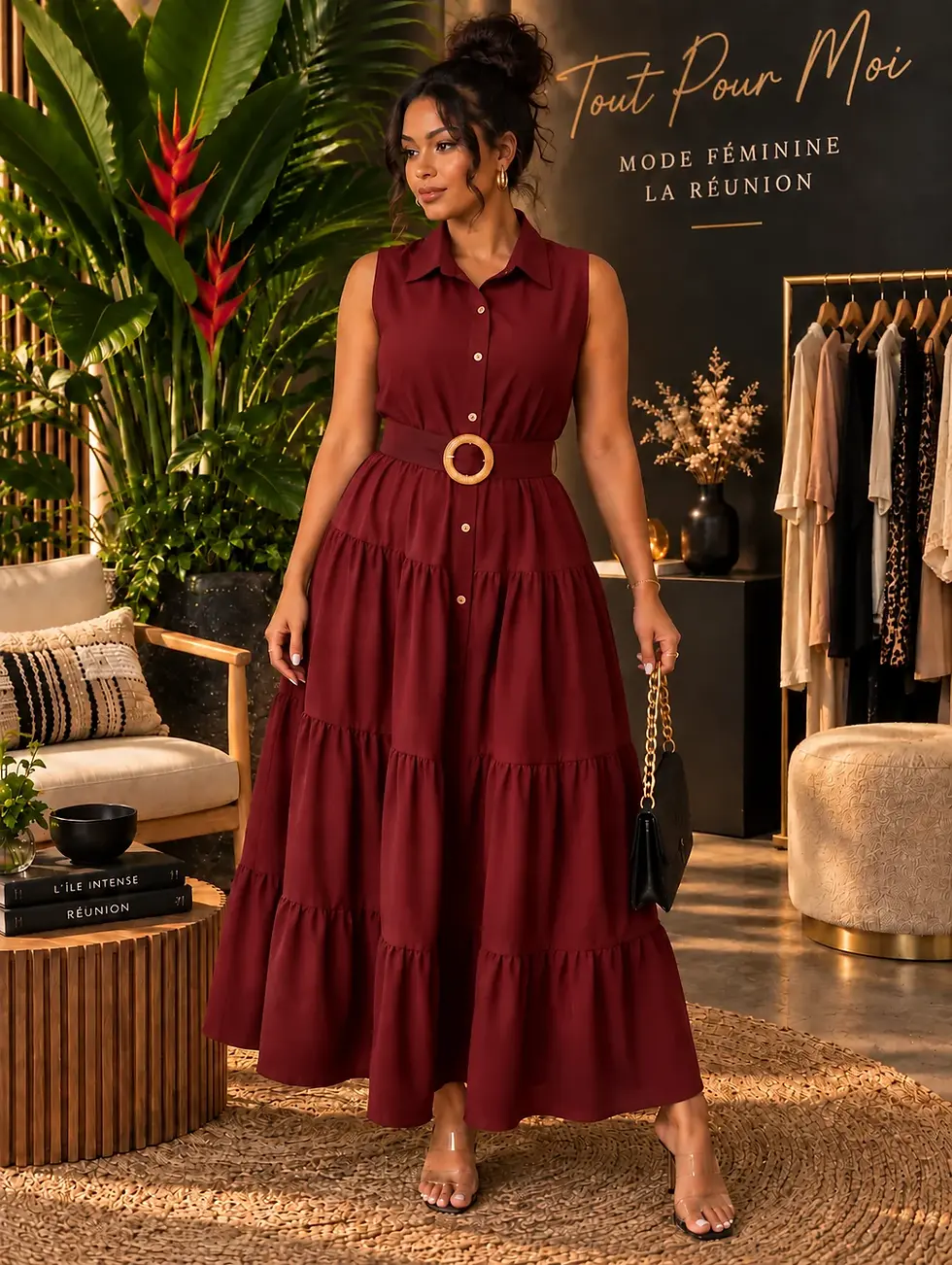 Robe Grande Taille Noire « Élégance Sculptée » | Tout Pour Moi OI
