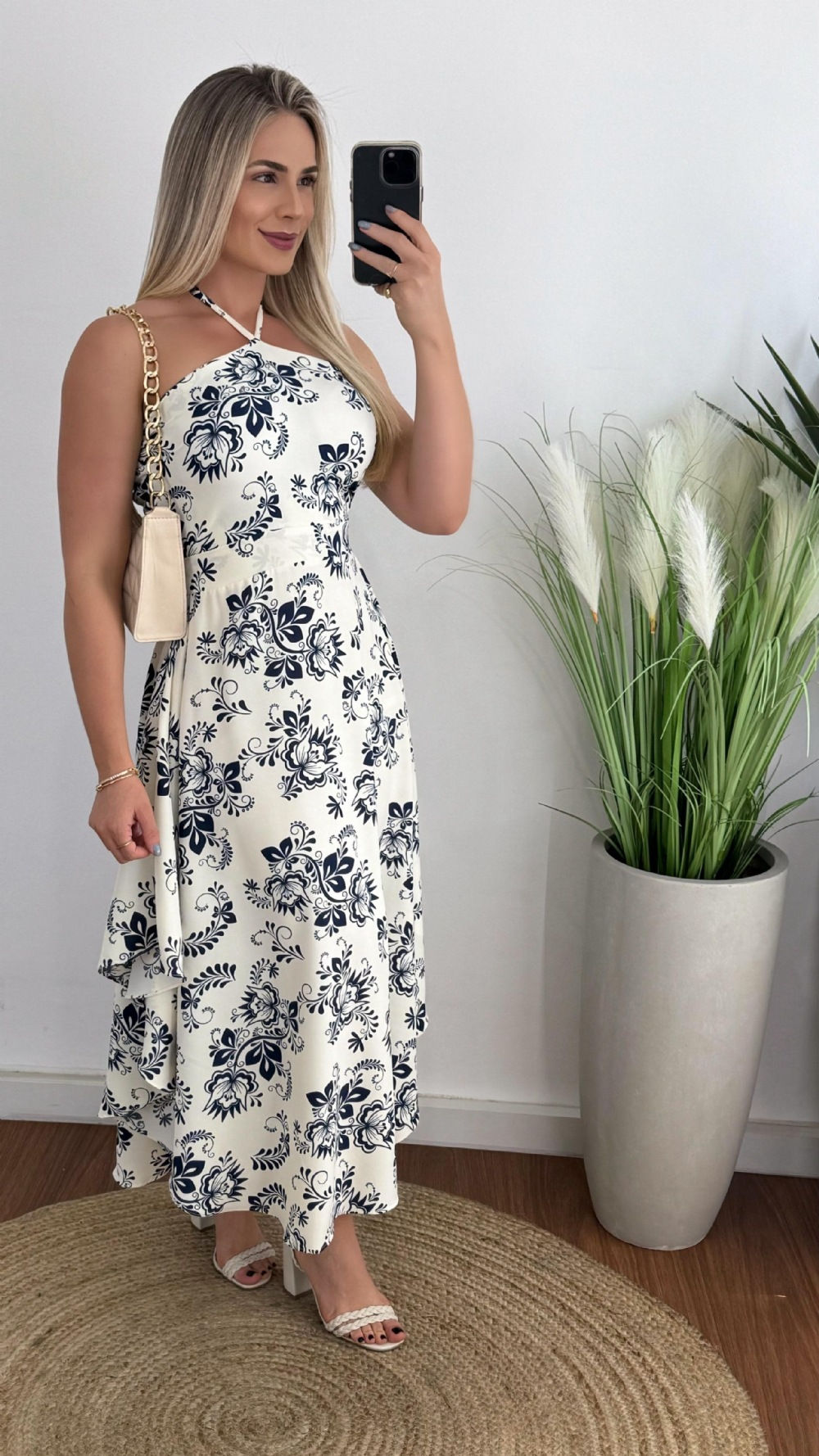 Robe longue imprimée abstraite La Réunion 974