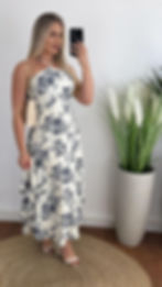 Robe longue imprimée abstraite La Réunion 974