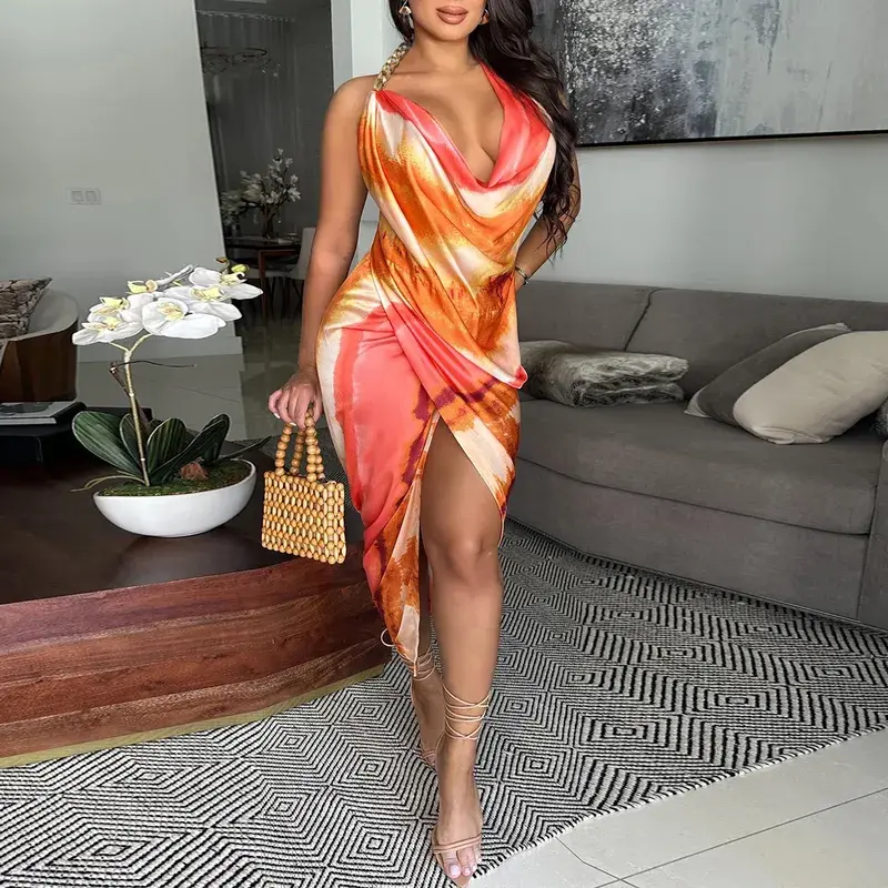 Robe mi longue dos nu sexy