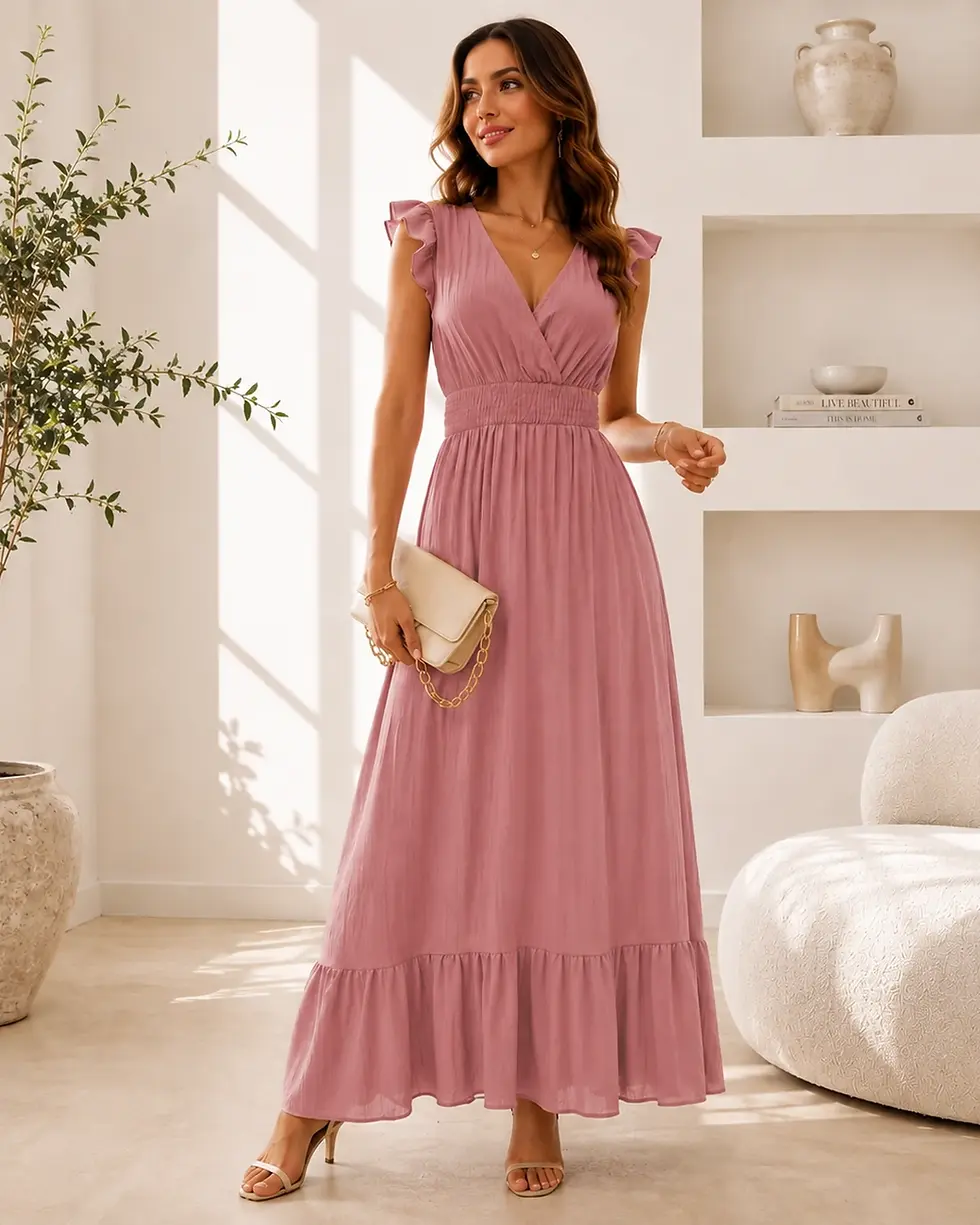 Robe Longue Riviera Solaire – Robe Femme Chic & Fluide | Tout Pour Moi OI