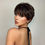 Миниатюра: Short Pixie Cut Dark Brown Synthetic Wigs Natural Straight Layered Wig with Fluf
