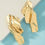 Miniature : Punk Retro Statement Big Drop Earrings Irregular Metal Dangle Earrings for Women