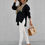 Miniature : 2024 Winter New Fashionable and Casual Women's Half High Collar Solid Color Bund